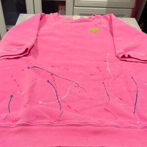 Pink Sweatshirt with Artistic Splatter